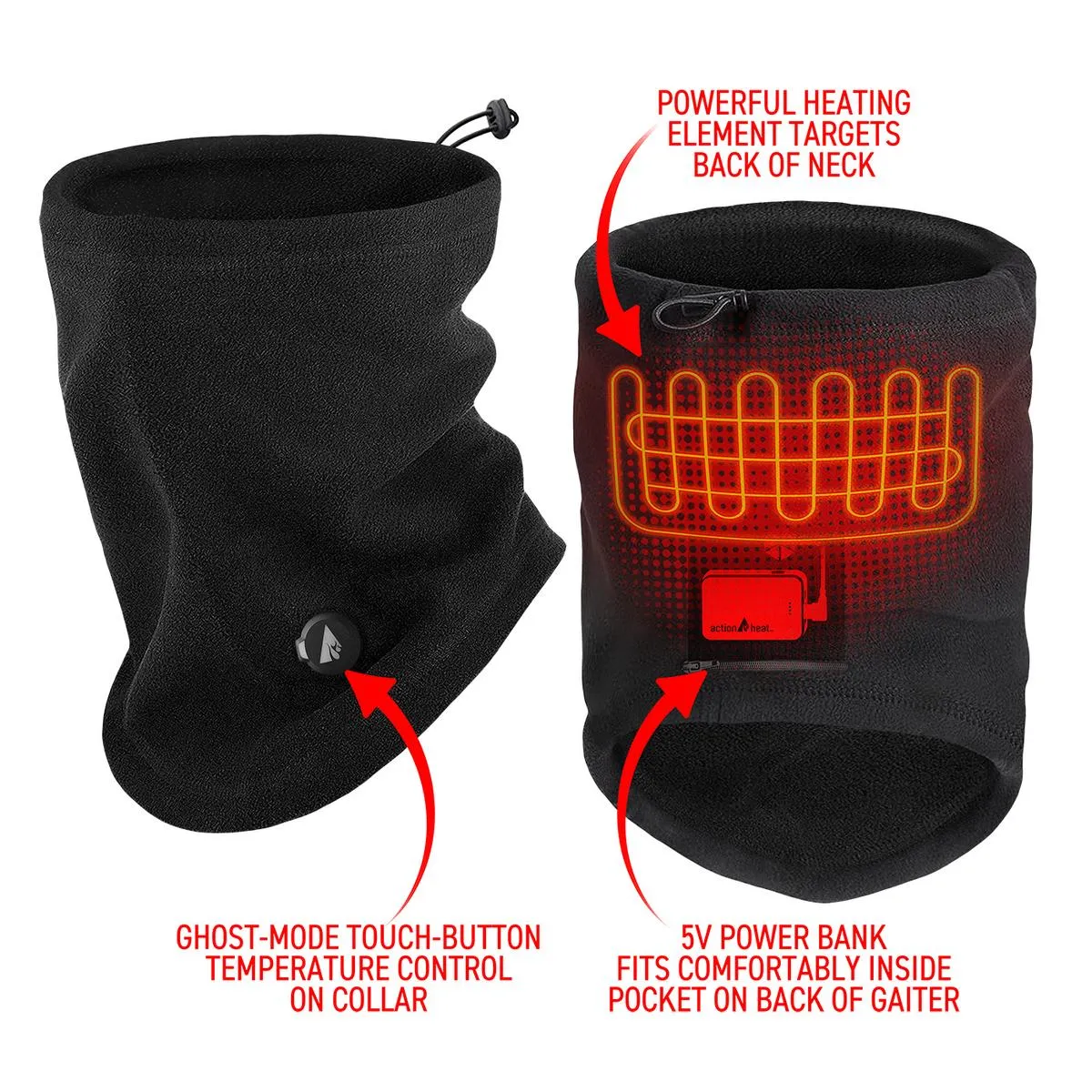 ActionHeat 5V Battery Heated Fleece Gaiter