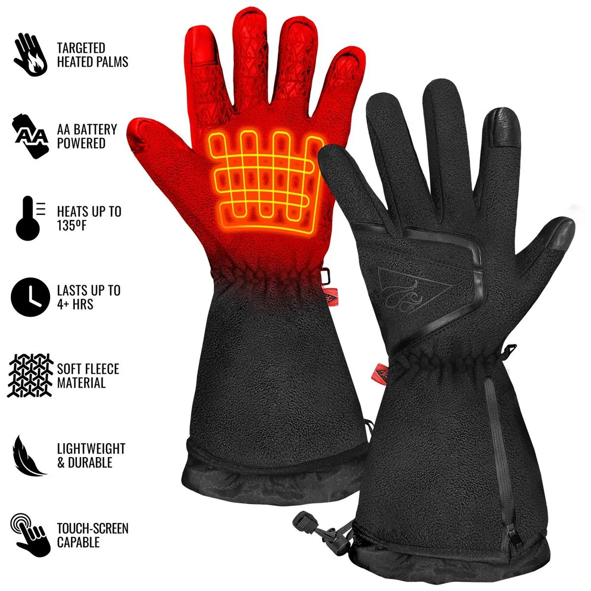 ActionHeat AA Women's Fleece Heated Gloves 2.0