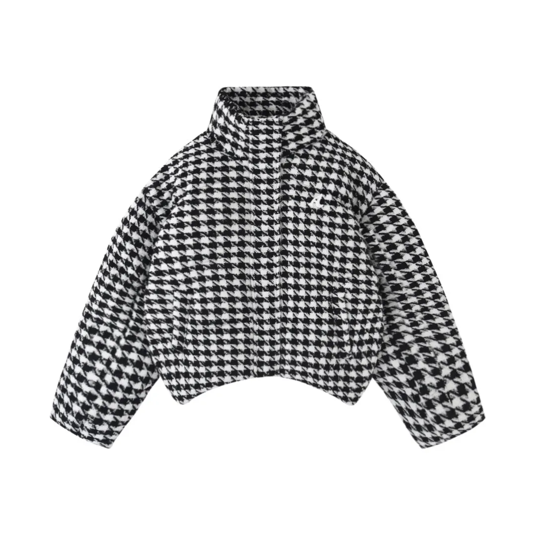 AINTSHY Black&White Plaid Down Jacket