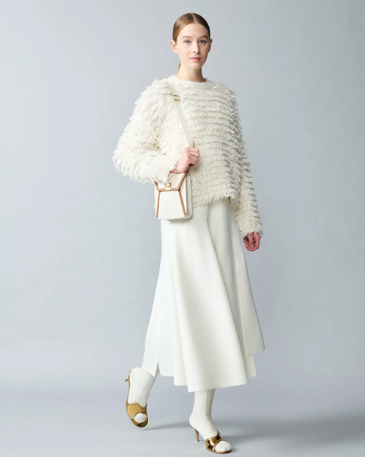 Allover Loops Wool Silk Cashmere Sweater