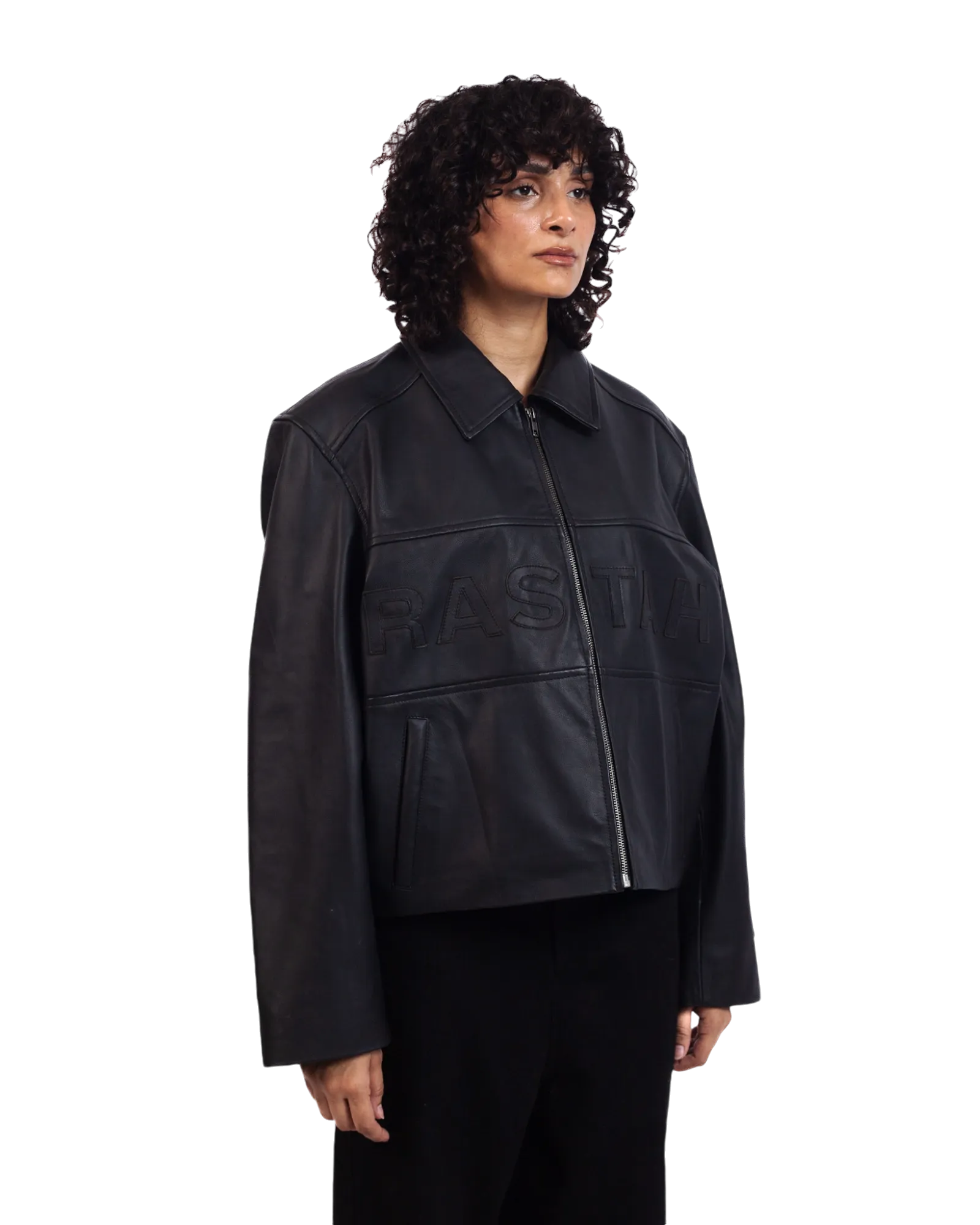 APPLIQUÉD LEATHER JACKET