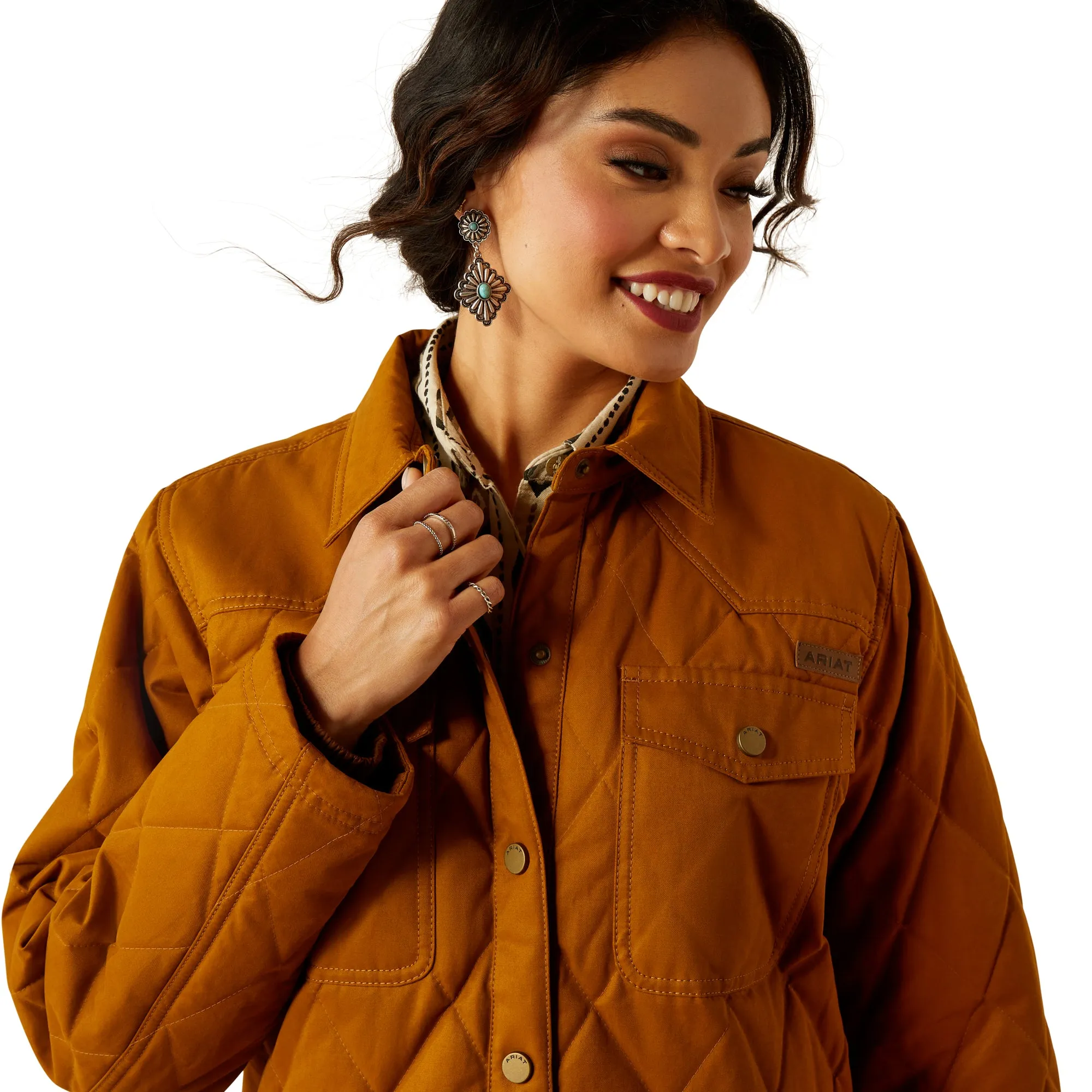 Ariat Ladies 10052400 Grizzly Quilted Barn Jacket