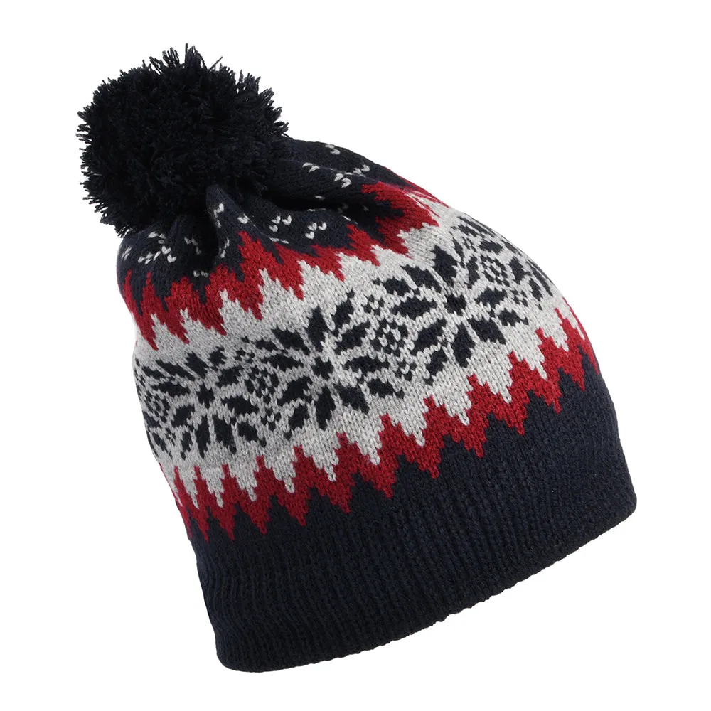 Aspen Bobble Beanie Hat Navy Wholesale Pack