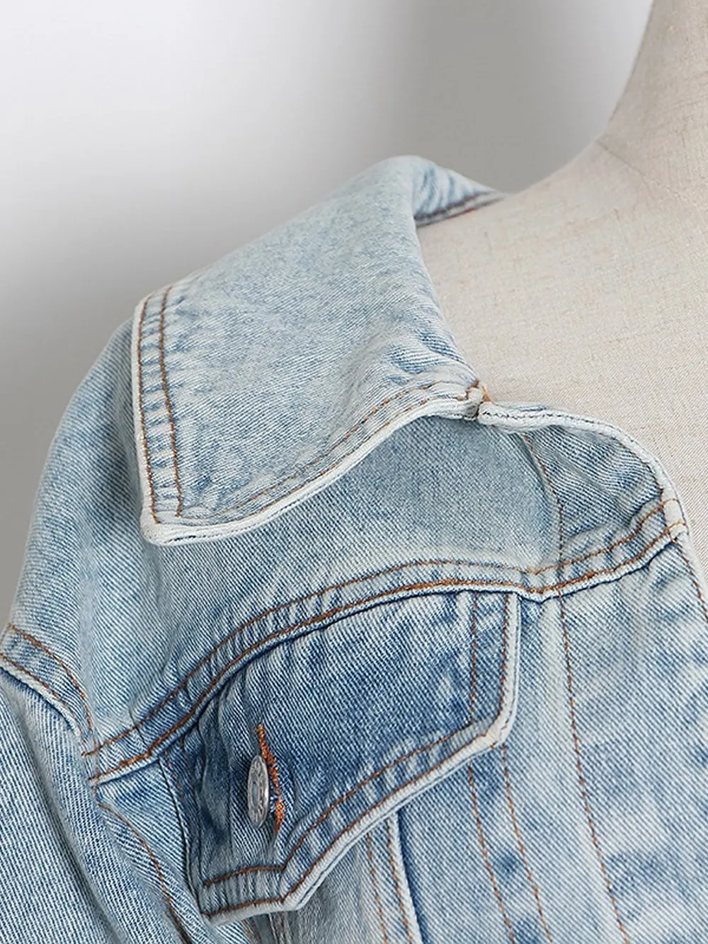 Asymmetrical Denim Jacket