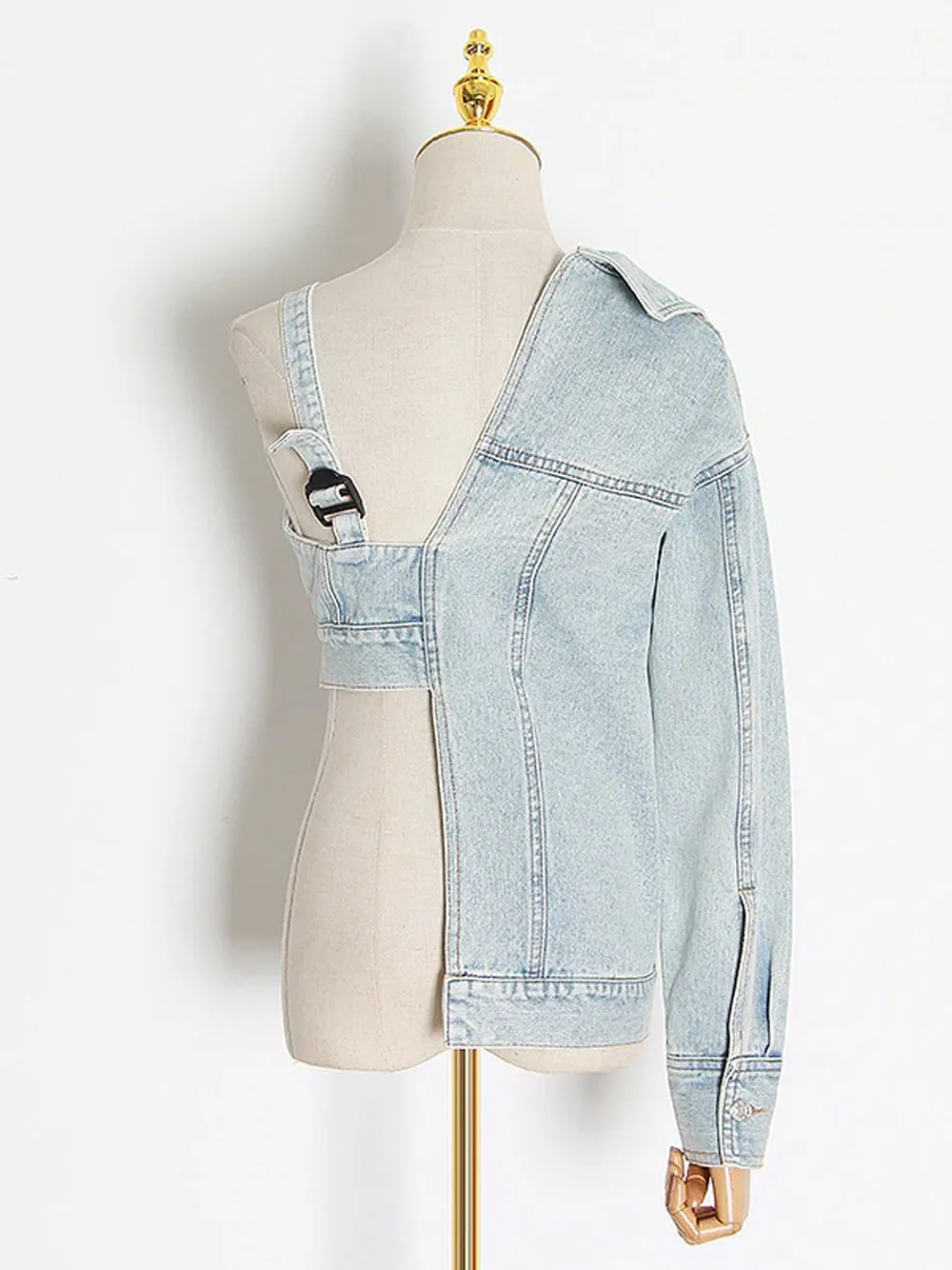 Asymmetrical Denim Jacket