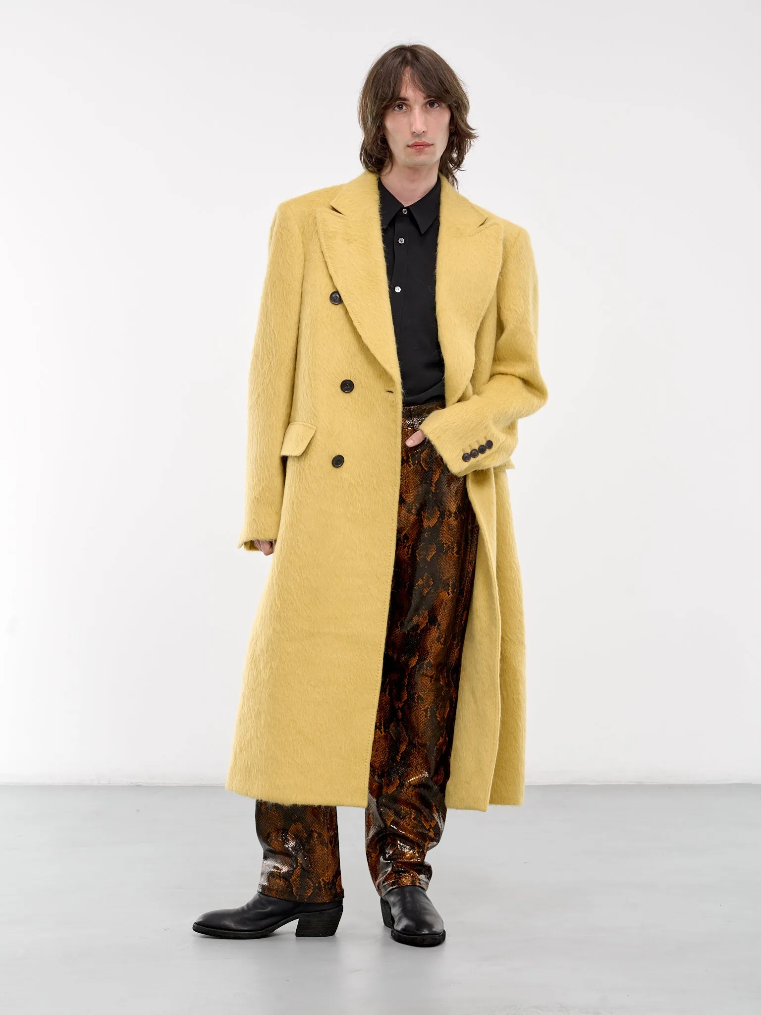 Atlas Furry Long Coat (ATLAS-M24W134-YELLOW)