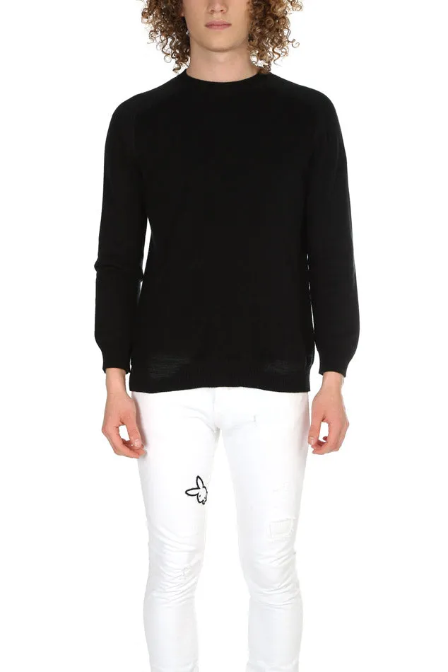 Avant Toi Mended Crewneck Sweater