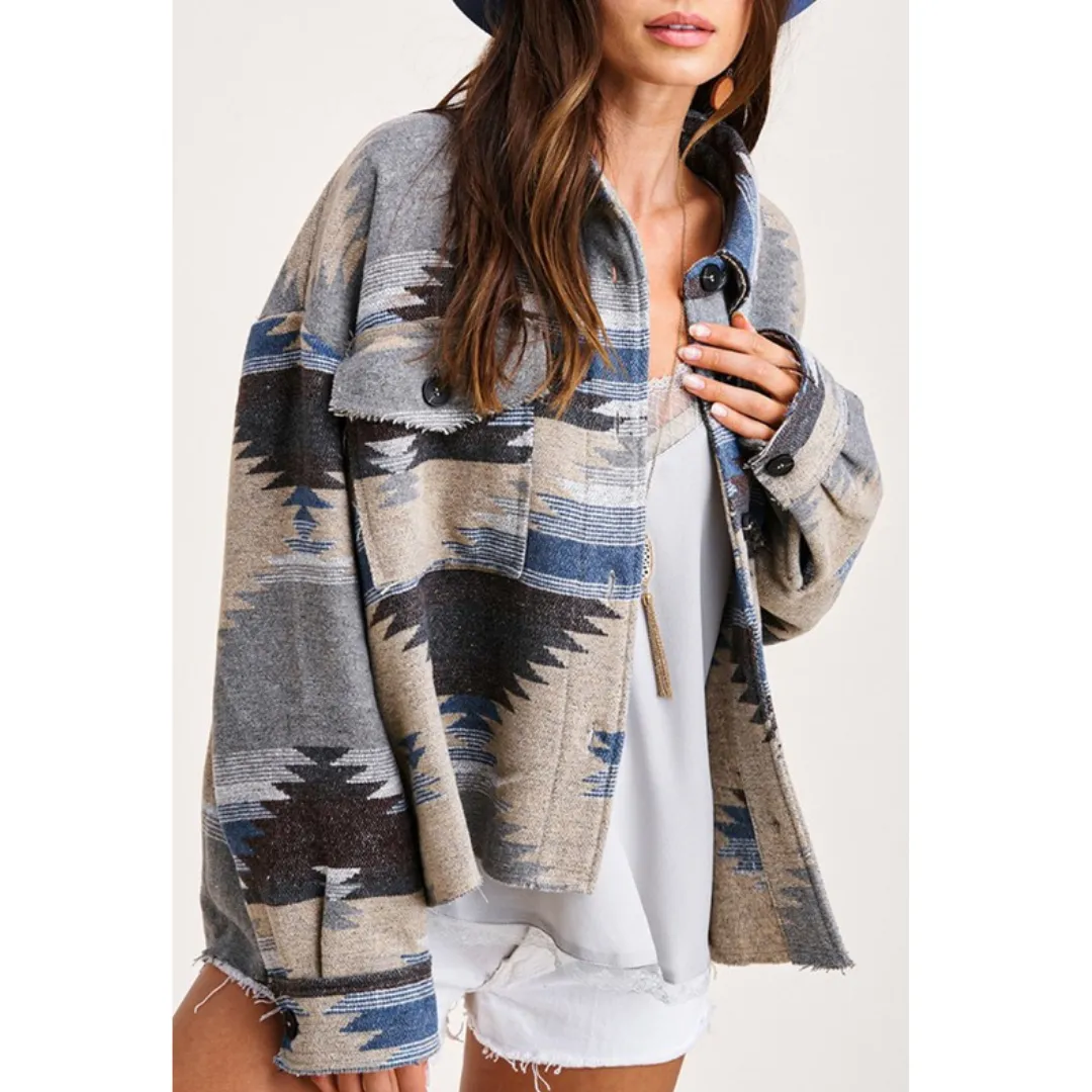 Aztec Retro Geometric Loose Fashion Jacket