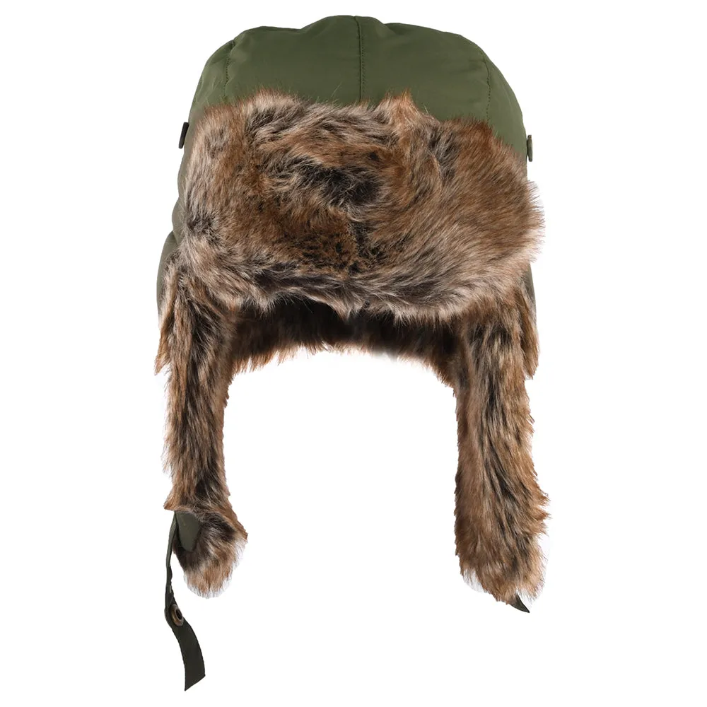 Barbour Hats Cleadon Water Resistant Trapper Hat - Dark Olive