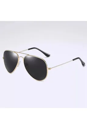 Black & Gold Aviator Glasses