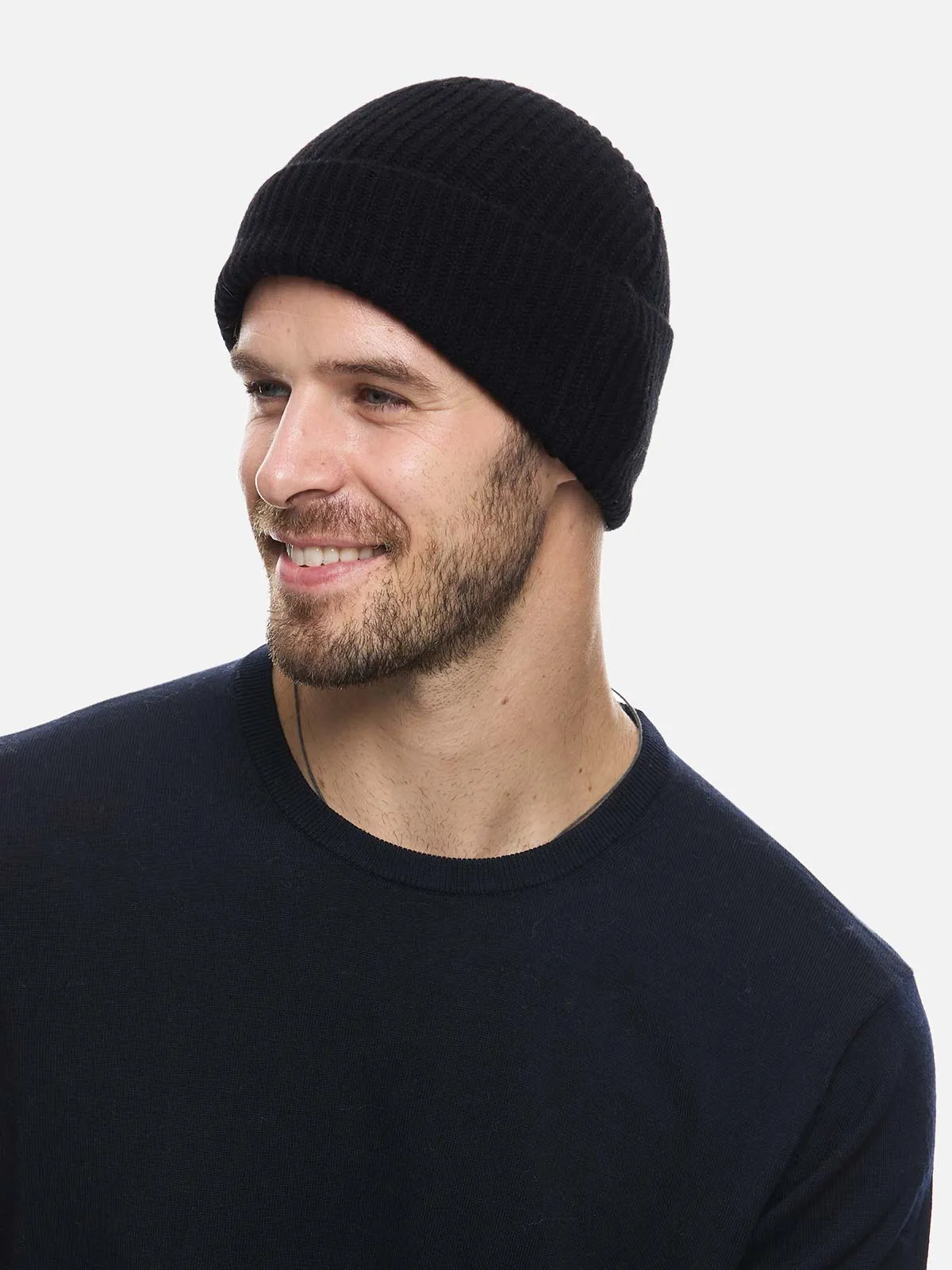 Black Cashmere Beanie