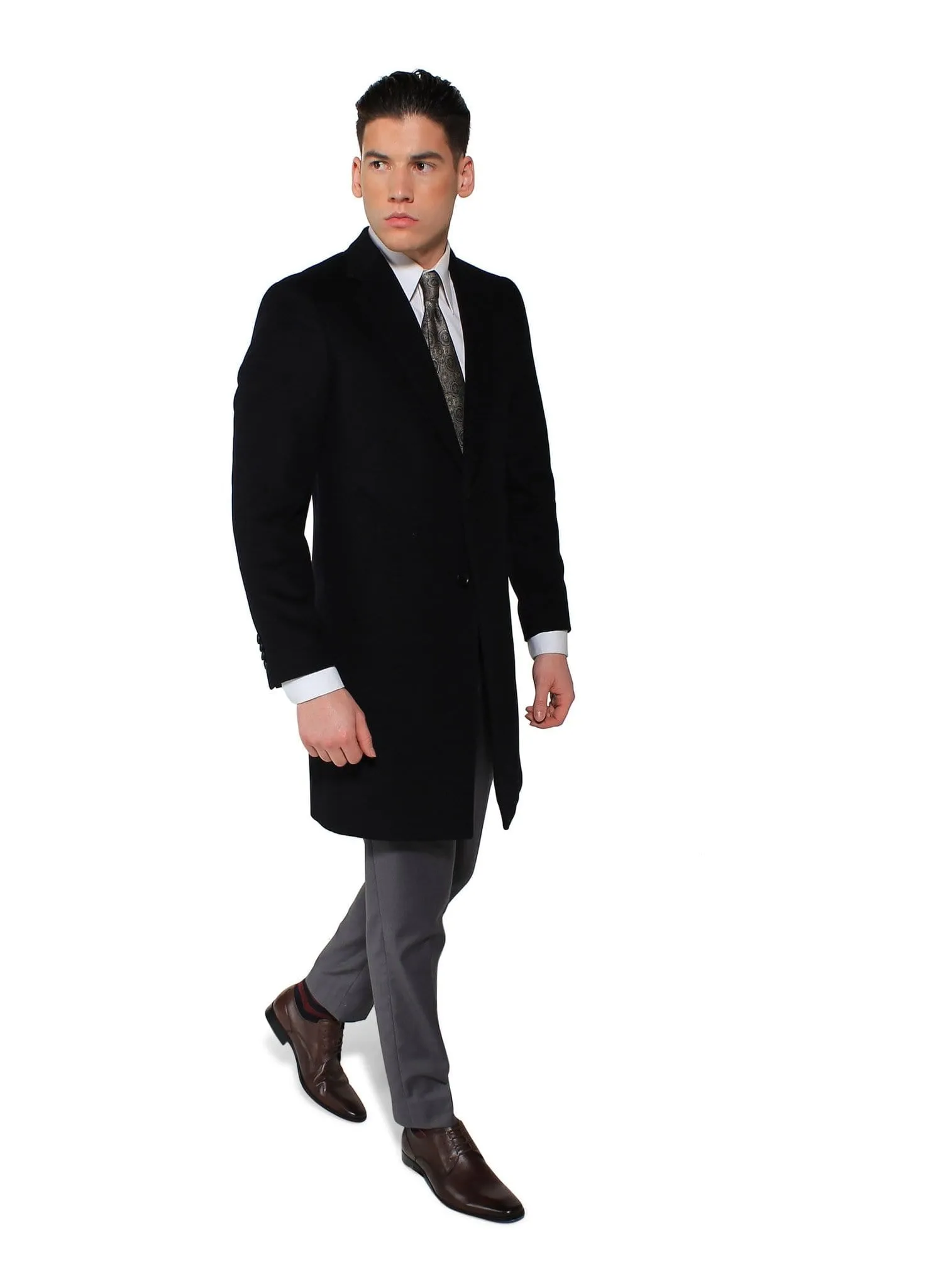 Black Cashmere Overcoat