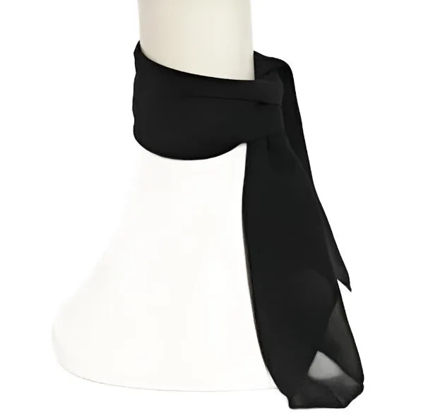 Black Chiffon Neck Scarf