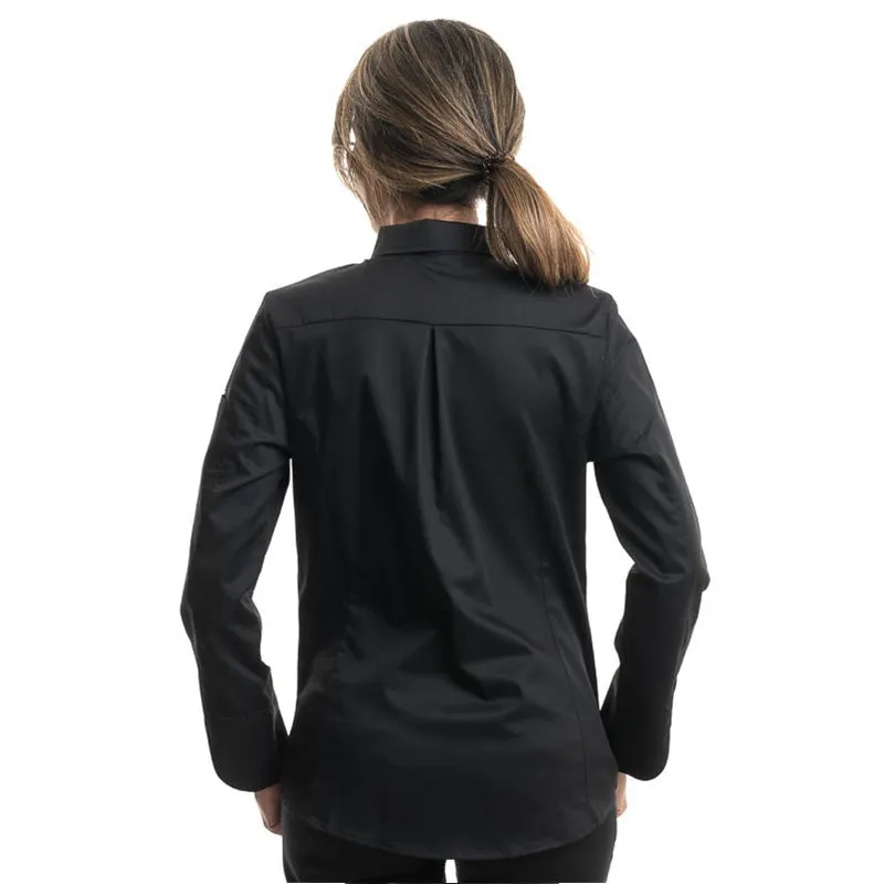 Black Long Sleeve Kitchen Coat - FLORES- ROBUR