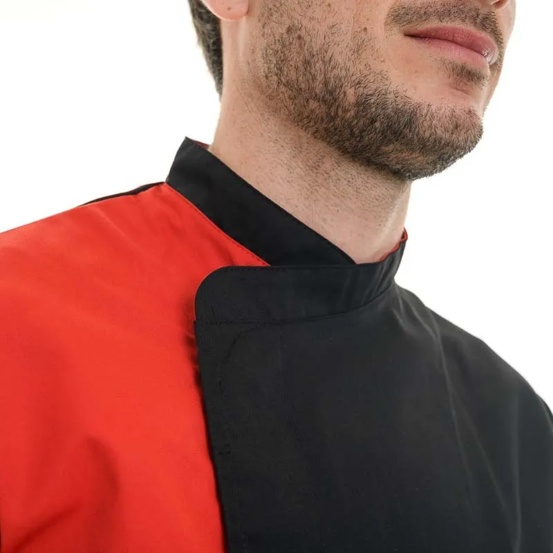 Black Red Kitchen Coat - MANELLI