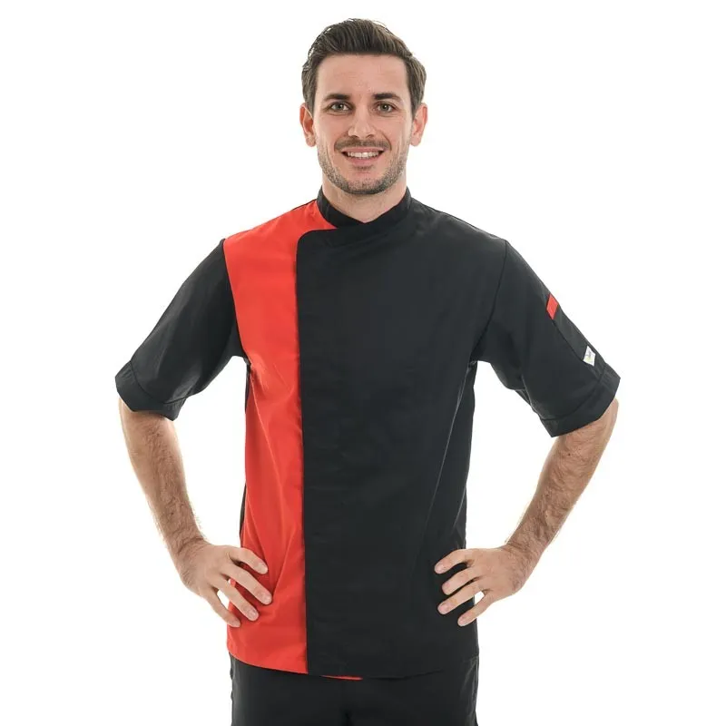 Black Red Kitchen Coat - MANELLI