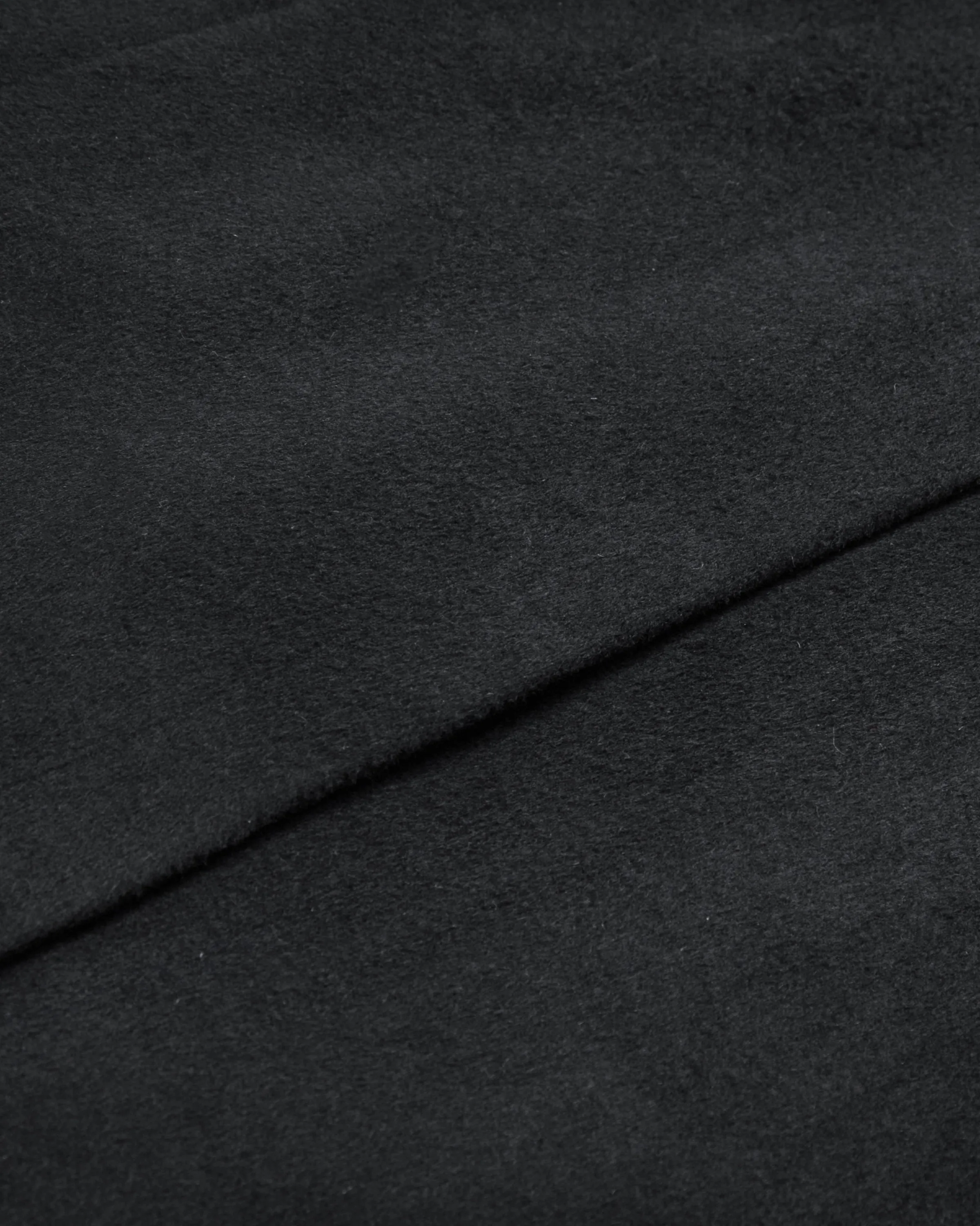 Black Wool Cashmere Long Overcoat