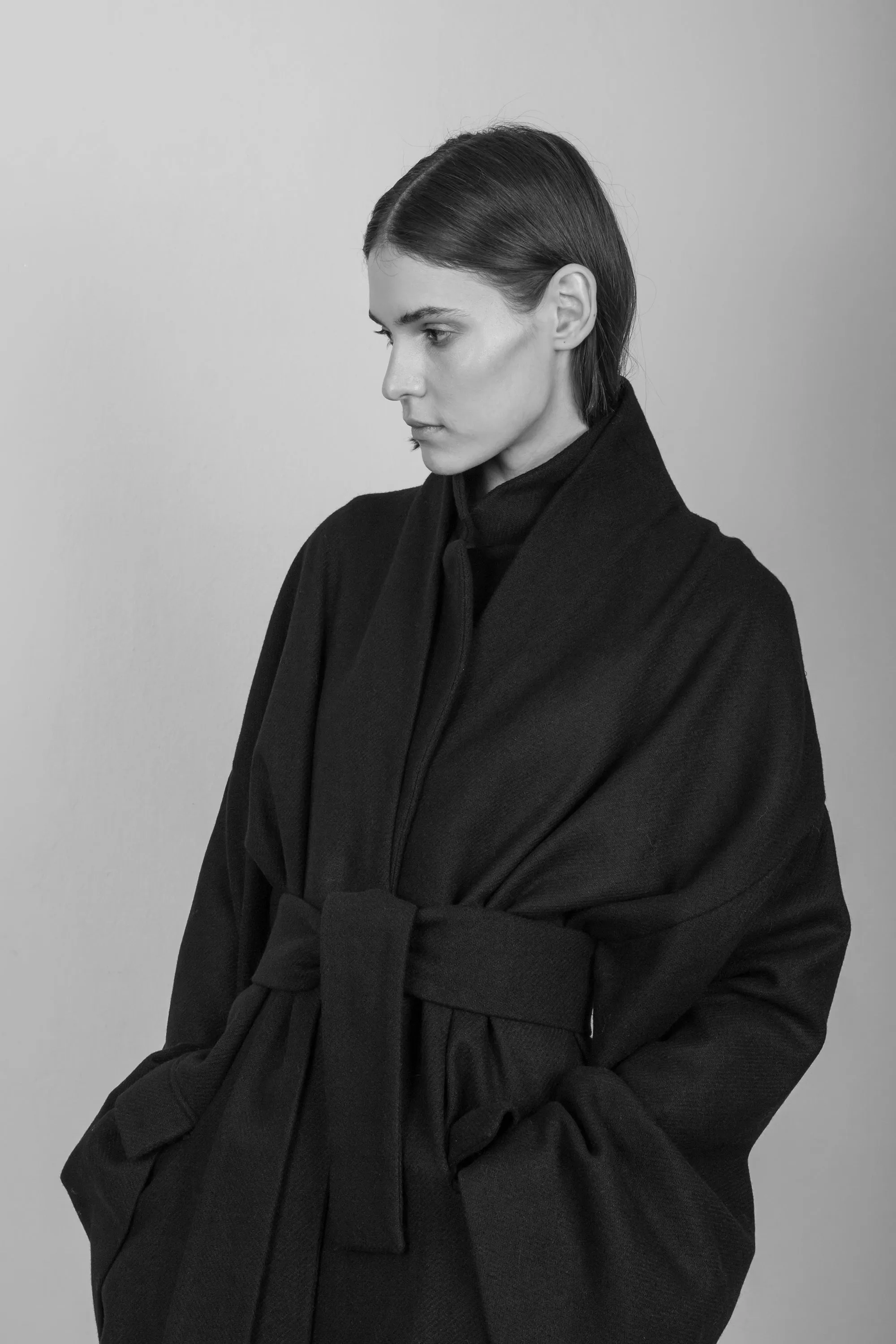 Black wool coat