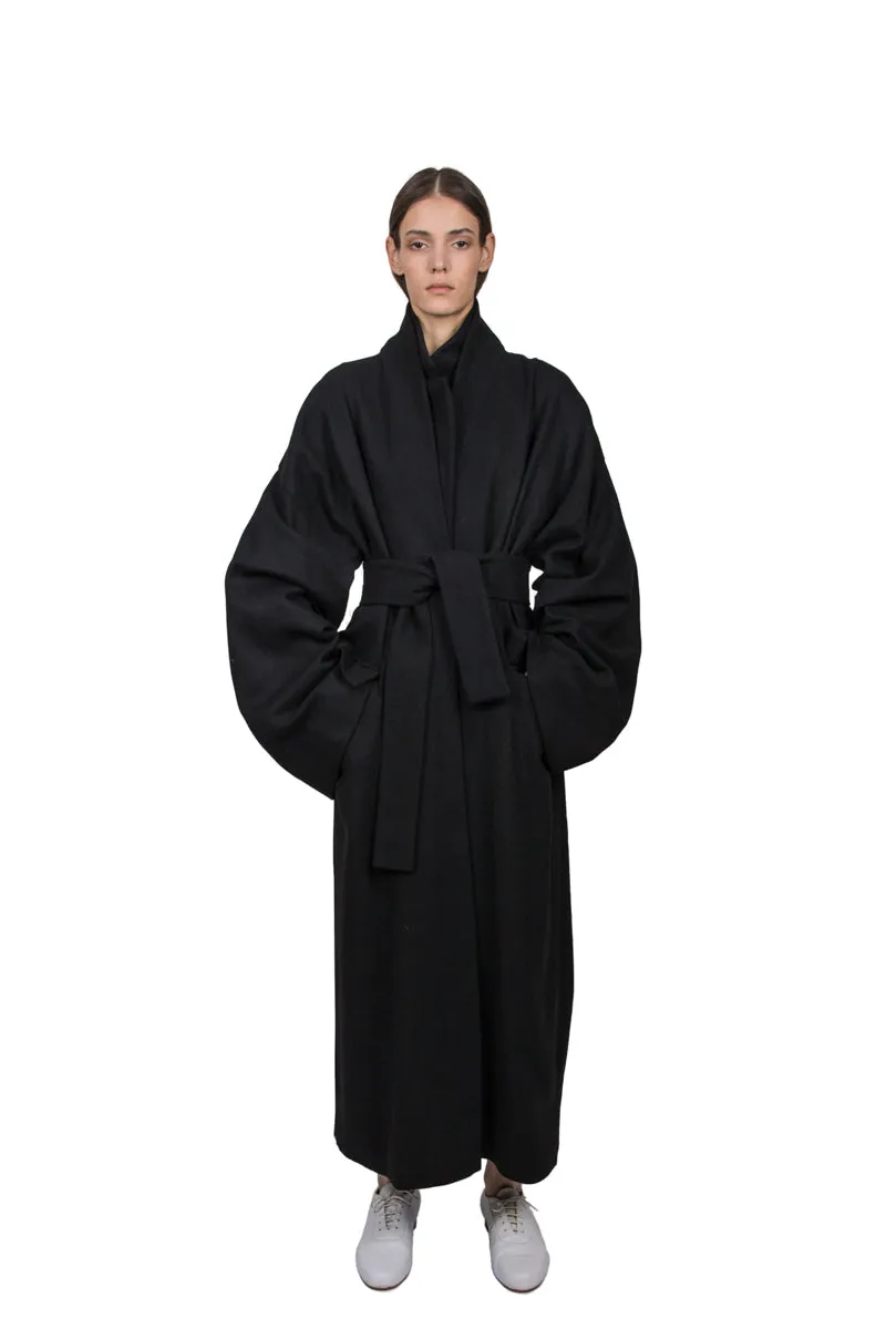 Black wool coat