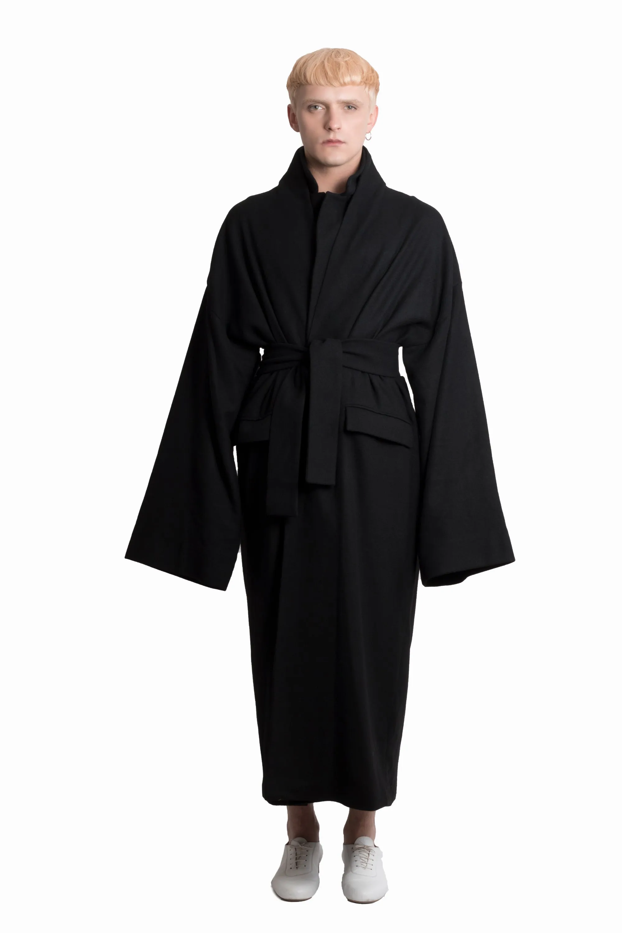 Black wool coat