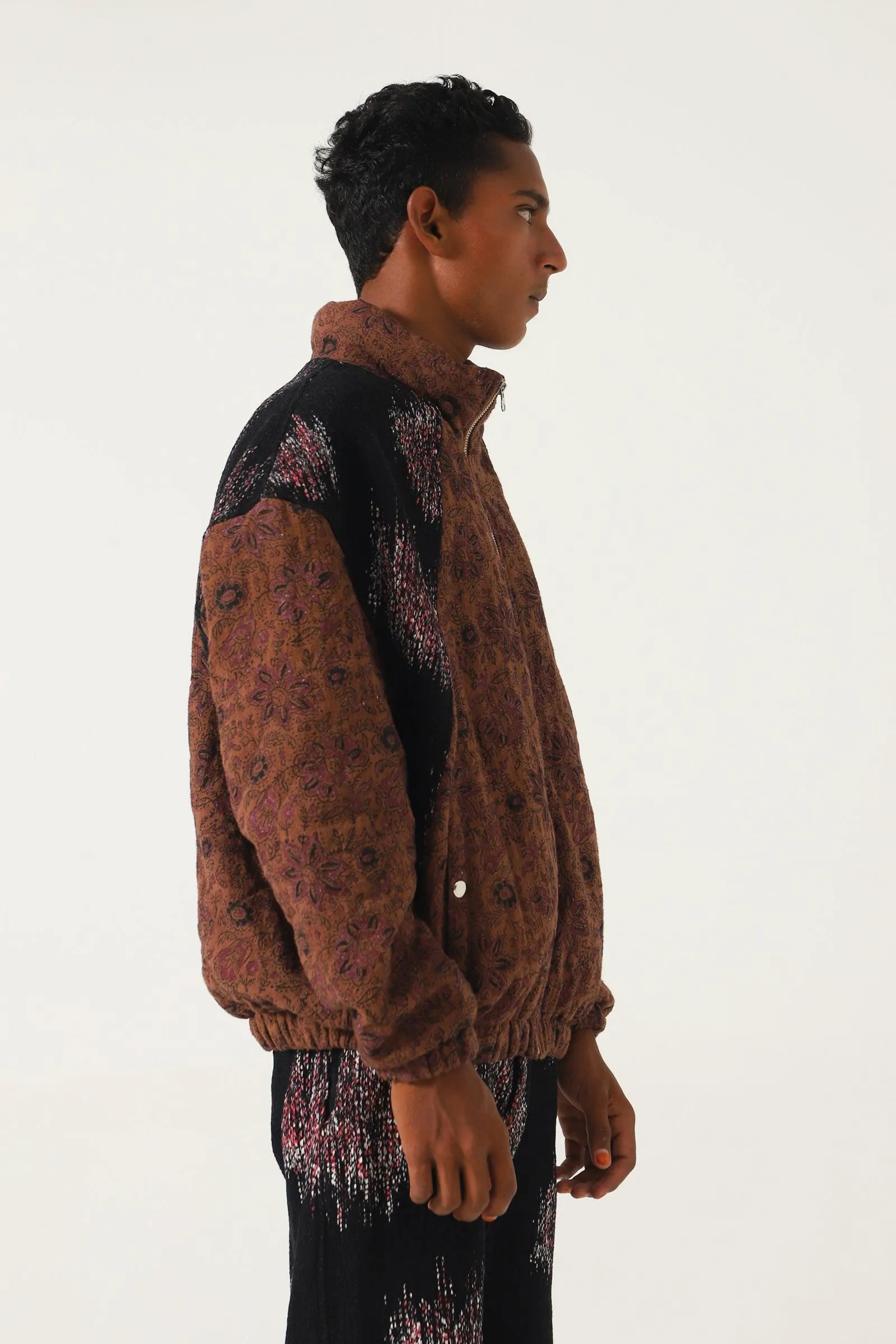 BLOCK PRINTED PUFFER JACKET