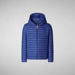 Boys' animal-free puffer jacket Huey in eclipse blue