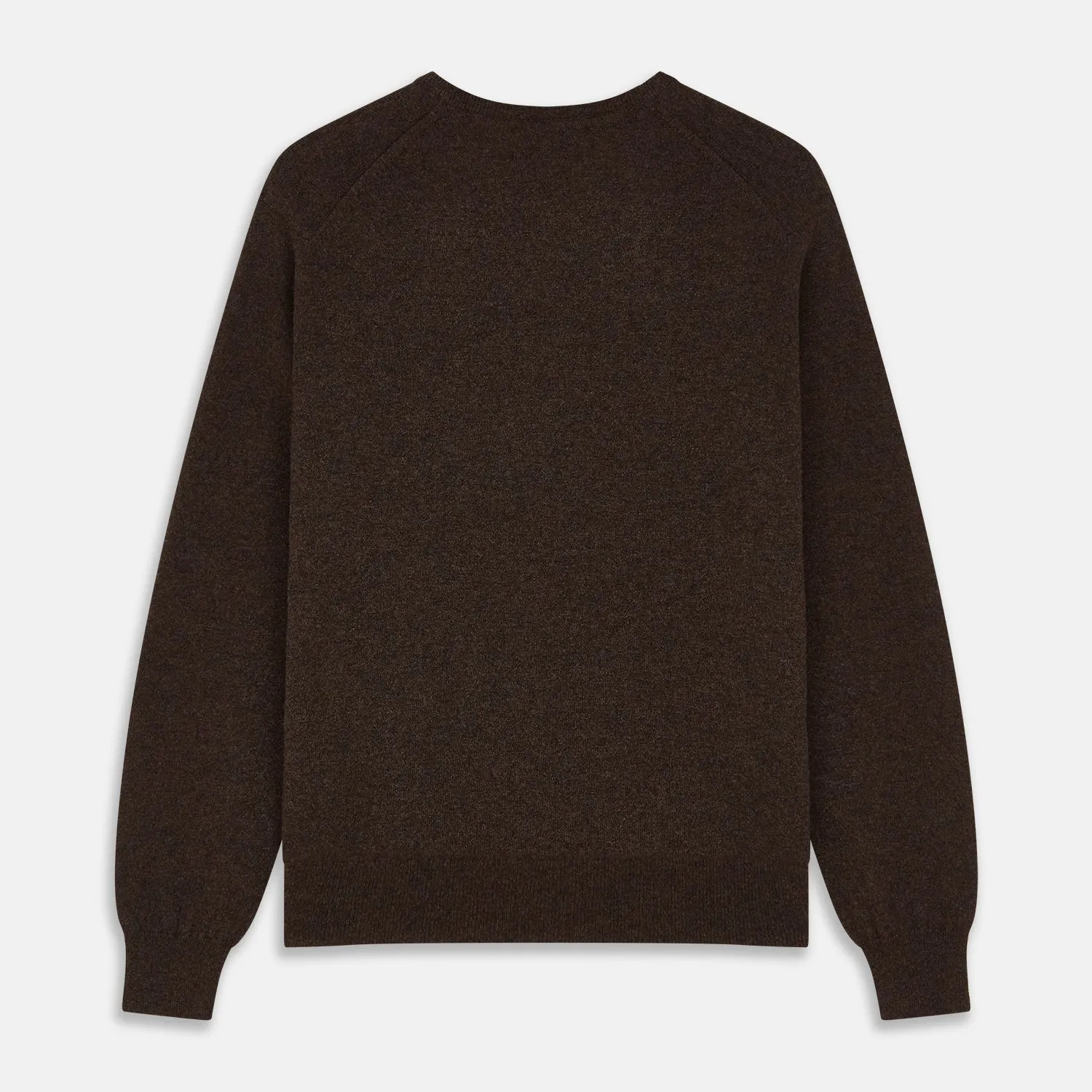 Brown Cashmere V-neck Paden Jumper