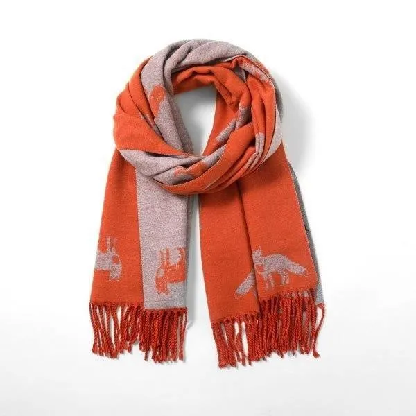 Butterfly Reversible Fox Scarf