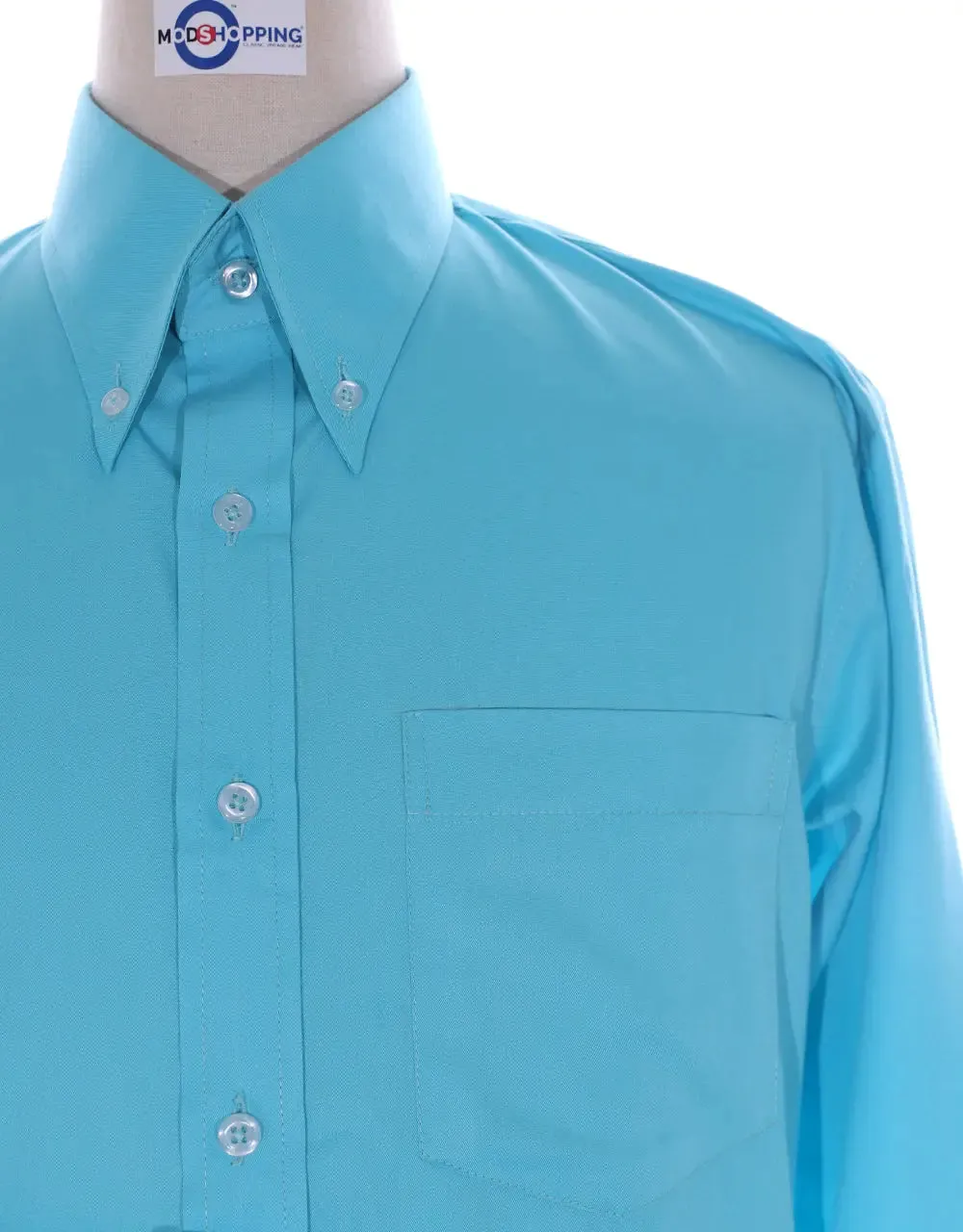 Button Down Shirt Aqua Color Shirt