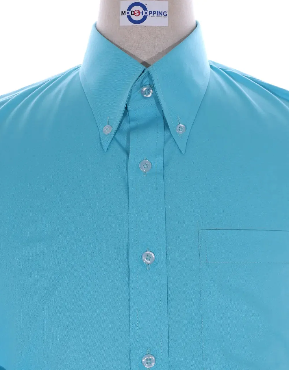 Button Down Shirt Aqua Color Shirt