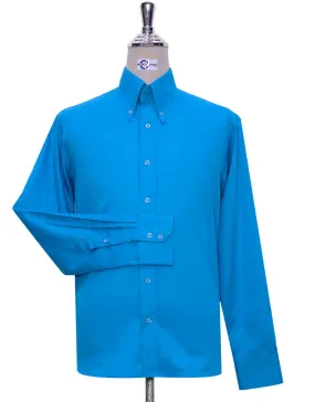 Button Down Shirt - Deep Sky Blue Shirt