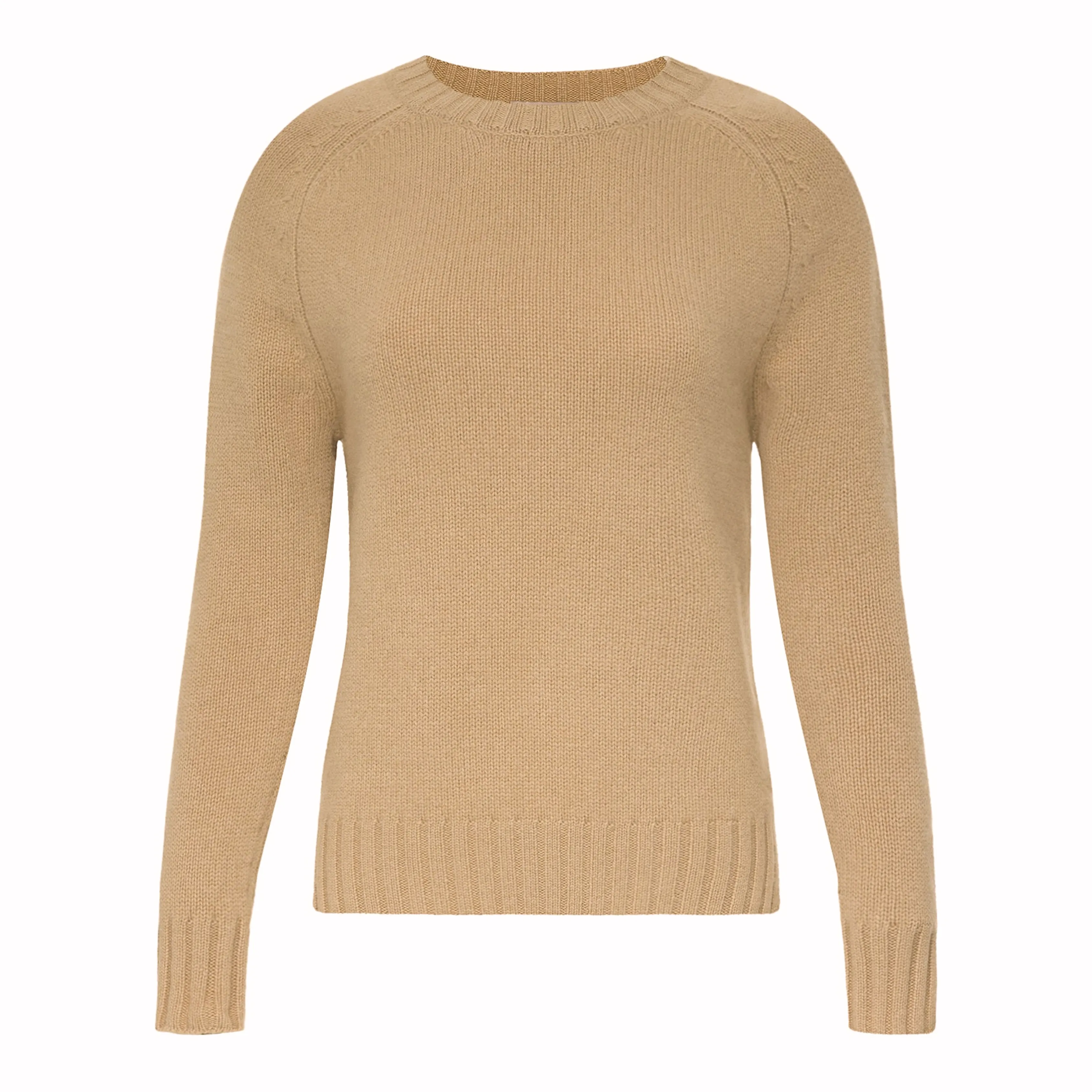 Cashmere Crewneck Sweater - Soft Camel