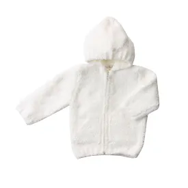 Chenille Hoodie - White