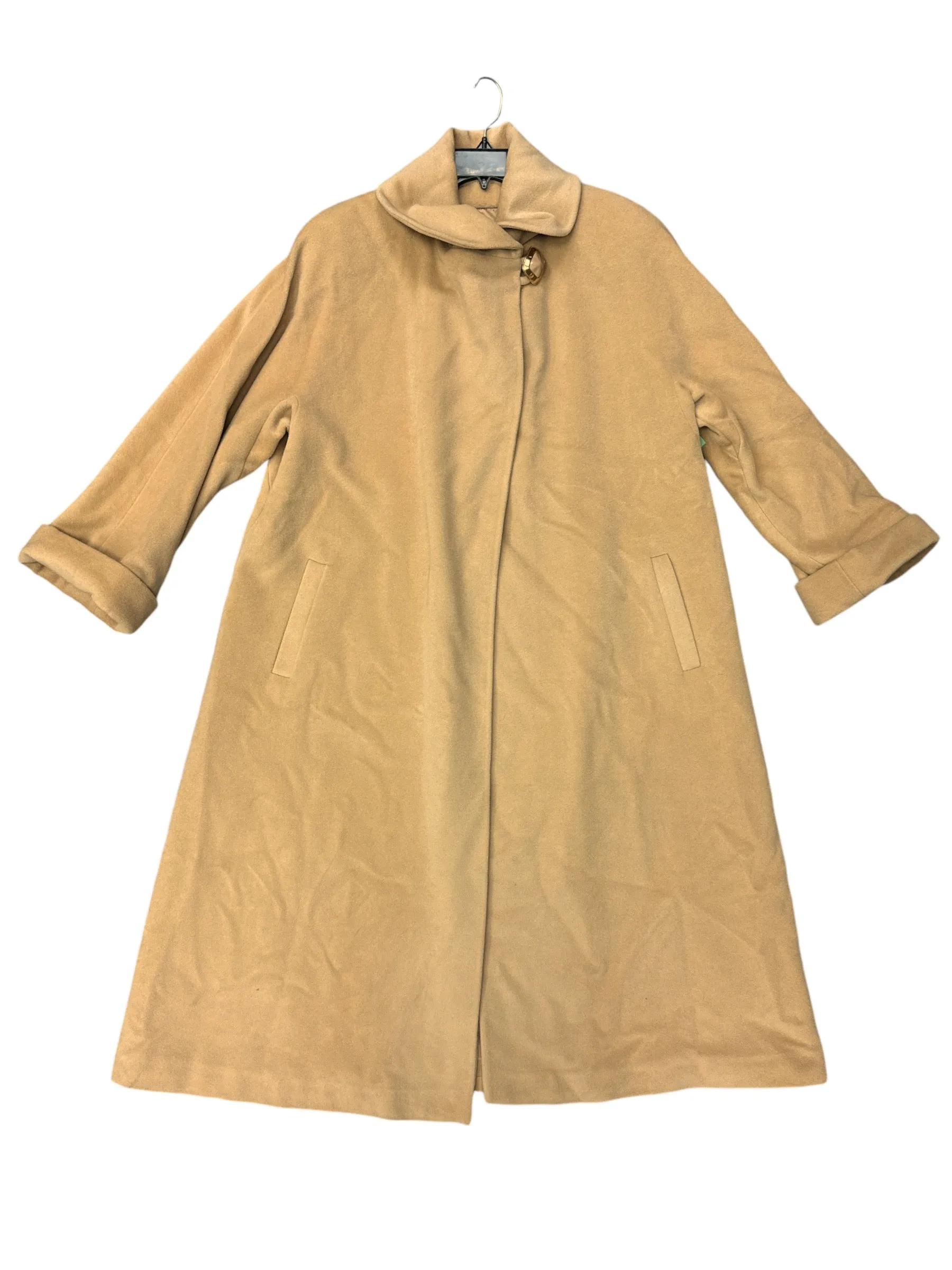 Coat Trench Coat By Anne Klein In Tan, Size: L