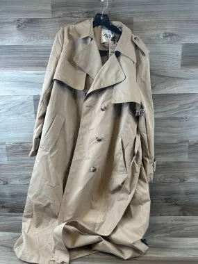 Coat Trench Coat By Zara In Tan, Size: Xl