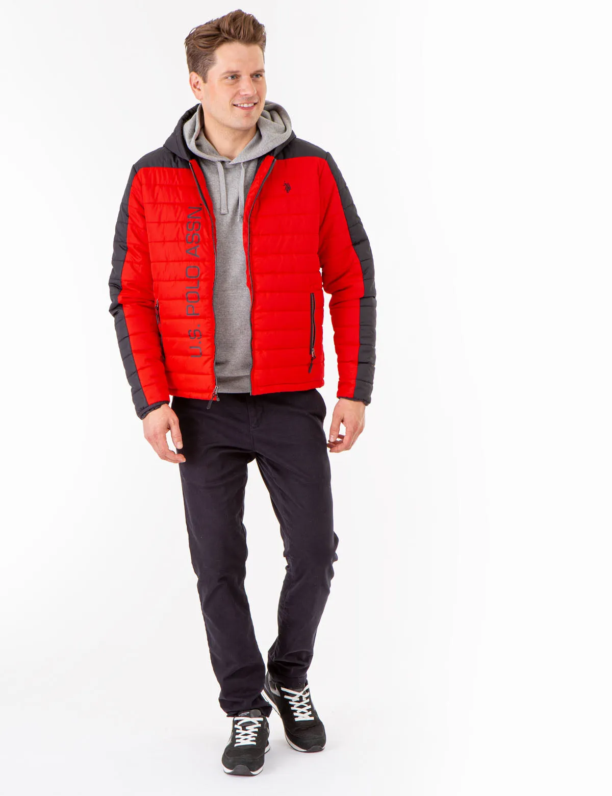 COLORBLOCK QUILTED PUFFER JACKET