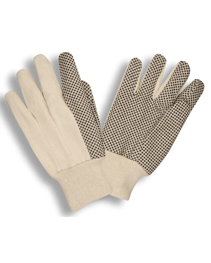 Cotton Canvas Work Gloves with Plastic Dots