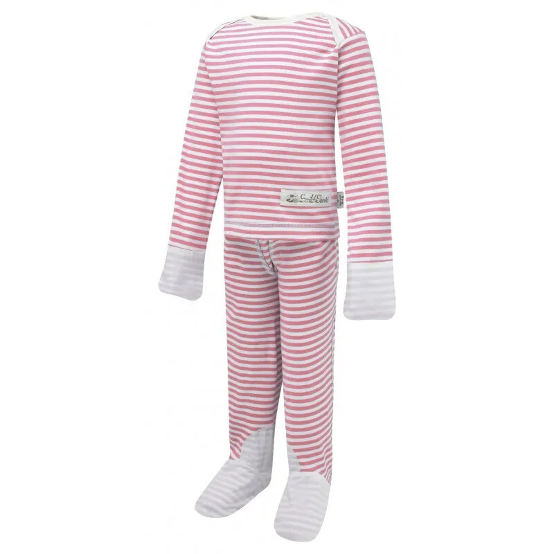 Cotton ScratchSleeves Baby Eczema Pajamas (STRIPES)