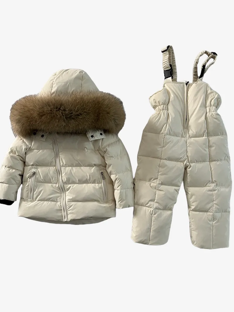 Cream two piece snowsuit