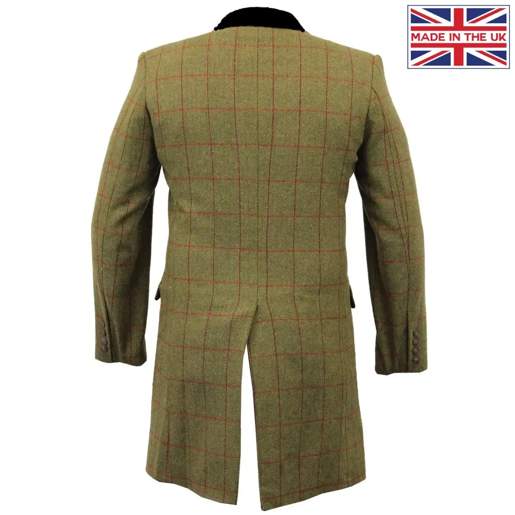 De La Creme MAN Check Design Retro Mod Coat