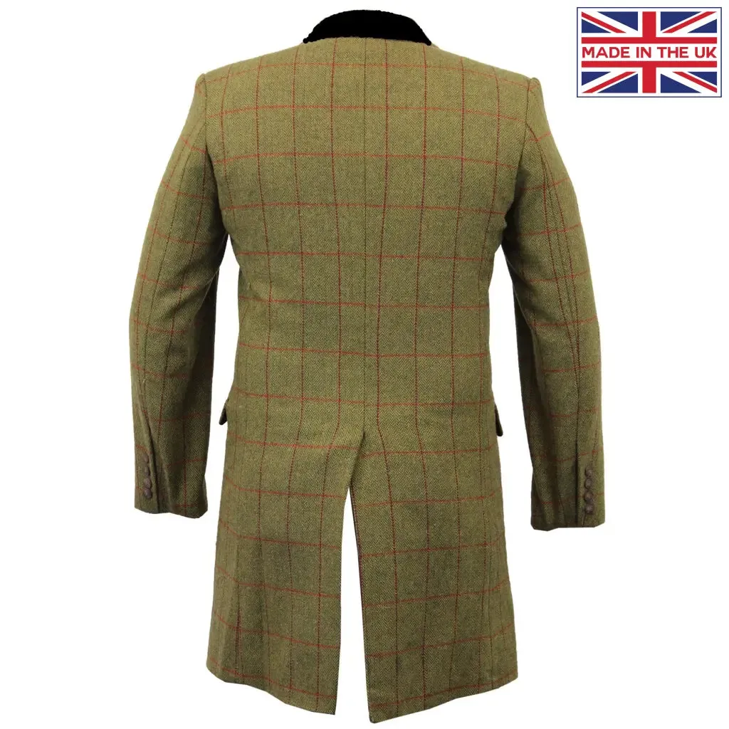 De La Creme MAN Check Design Retro Mod Coat