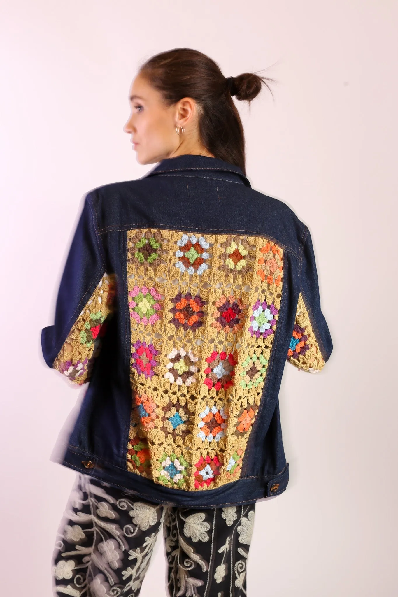 DENIM CROCHET DETAIL JACKET LORINS