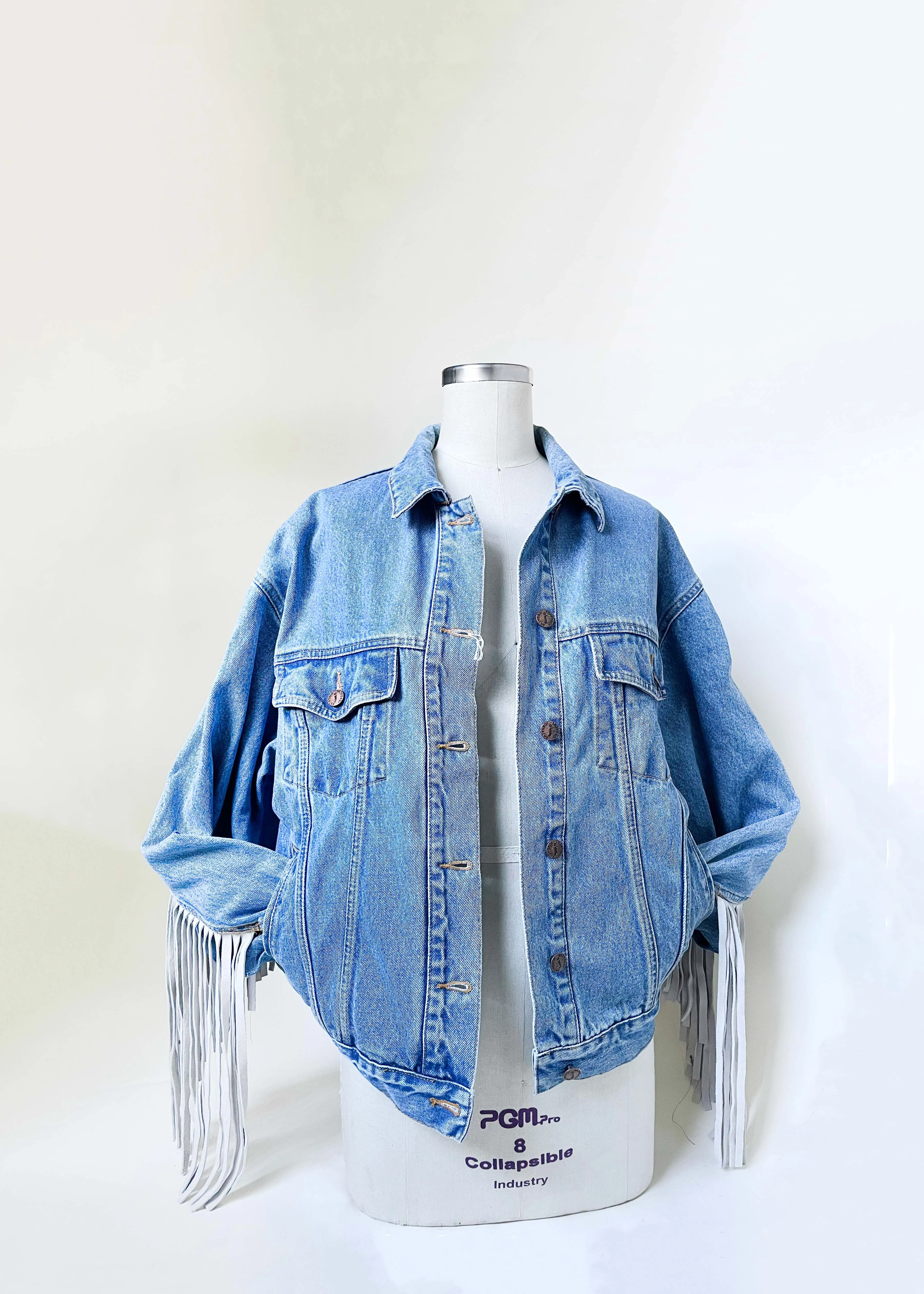 Denim Fringe Jacket