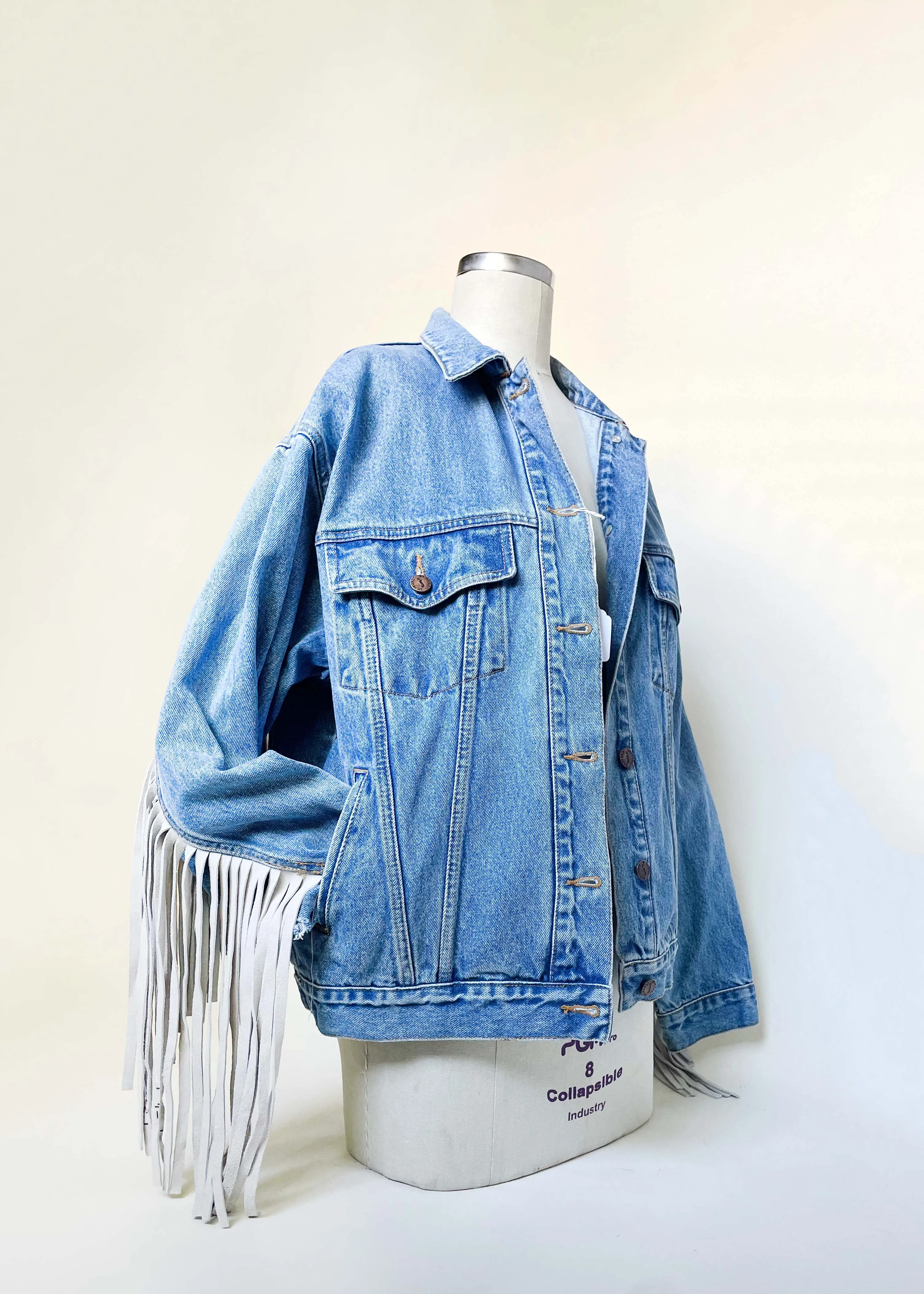 Denim Fringe Jacket