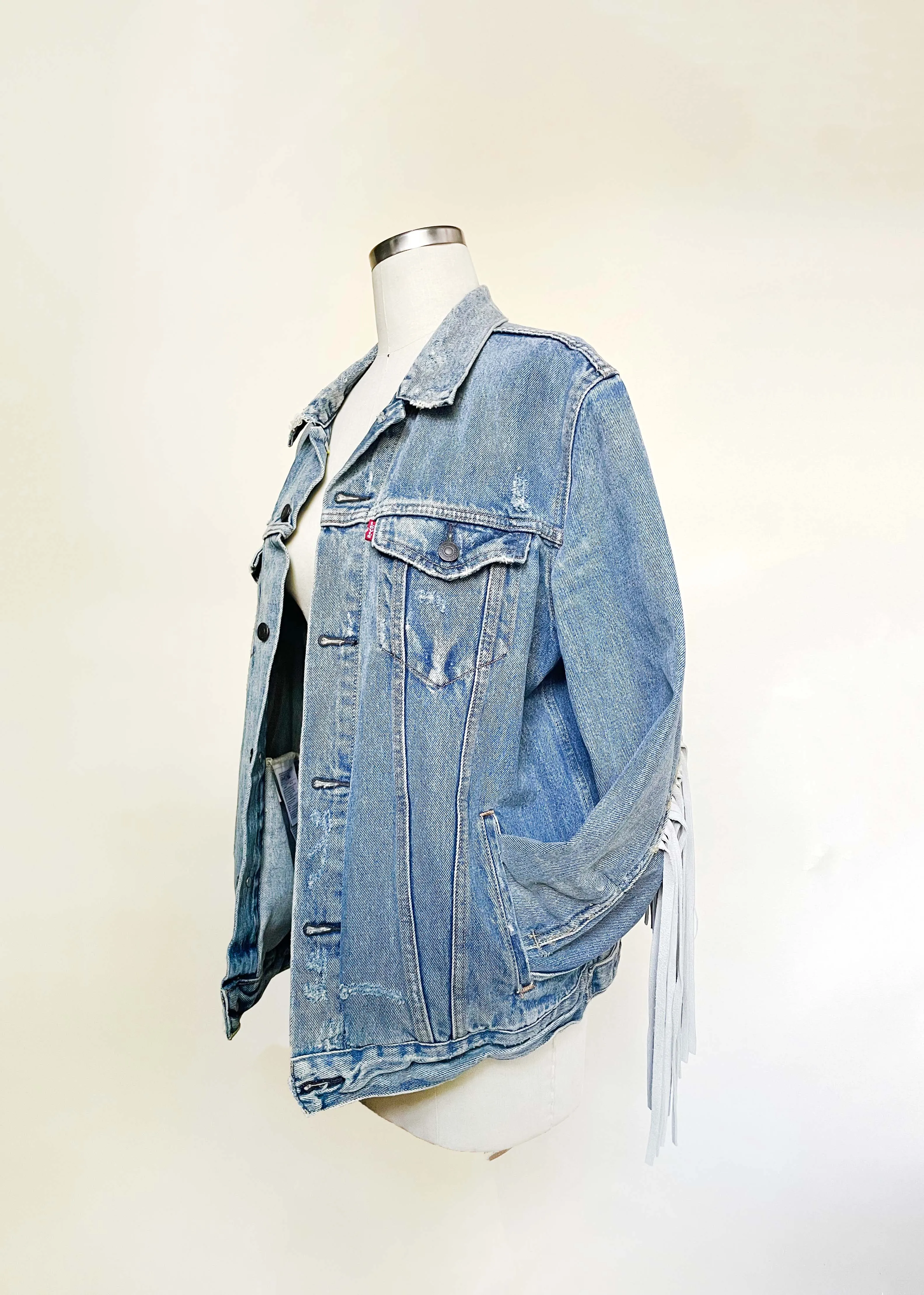 Denim Fringe Jacket