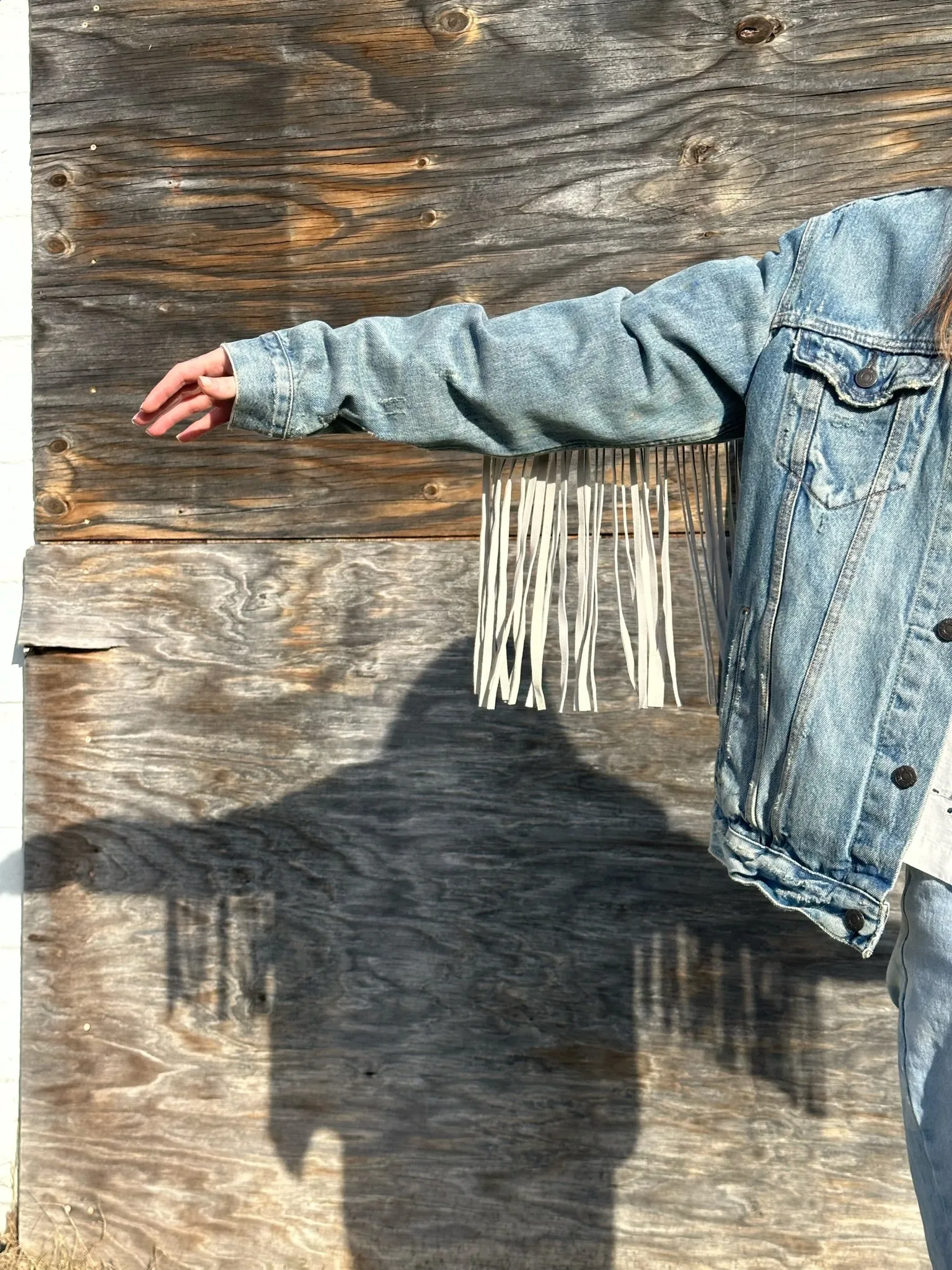 Denim Fringe Jacket