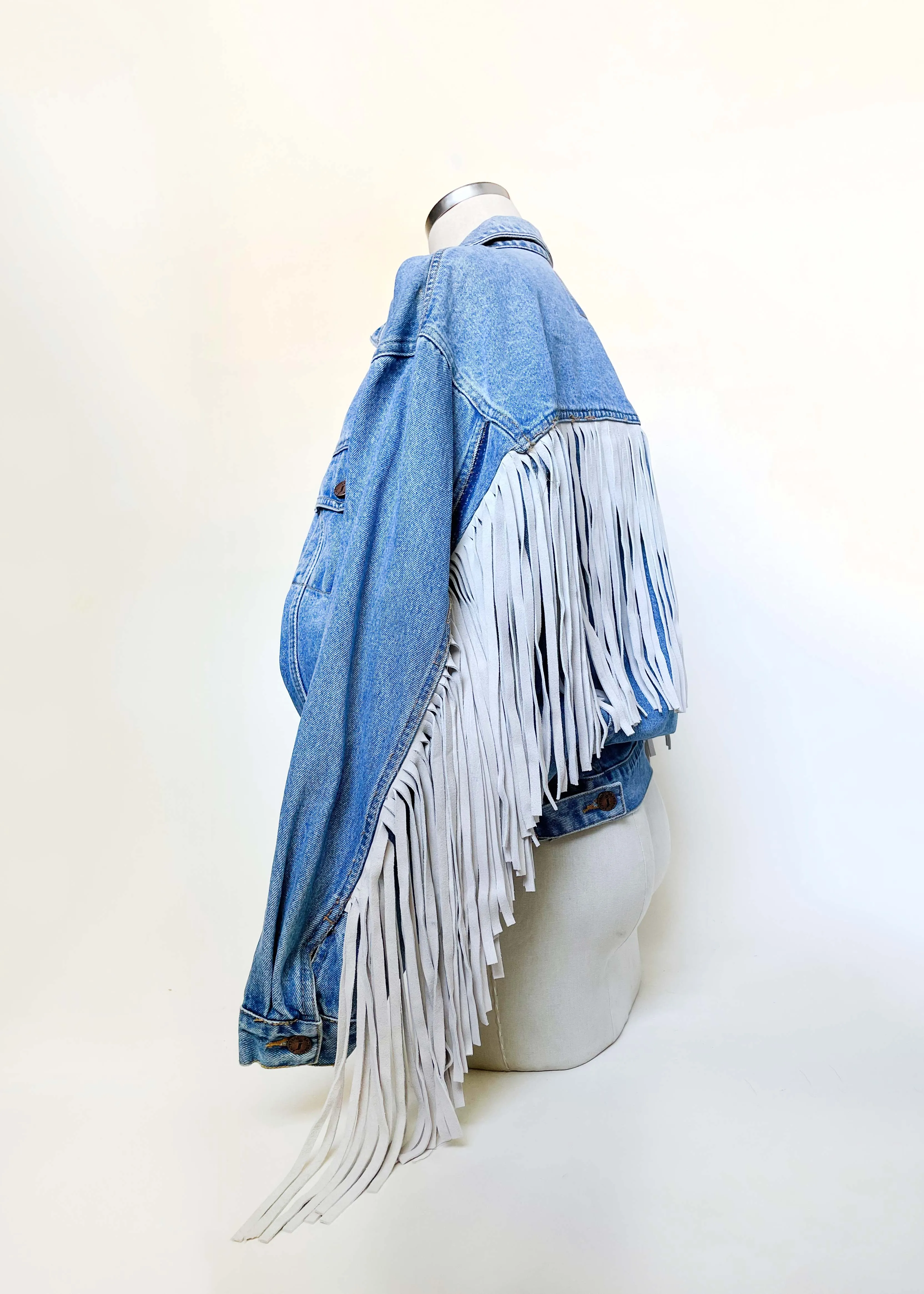 Denim Fringe Jacket