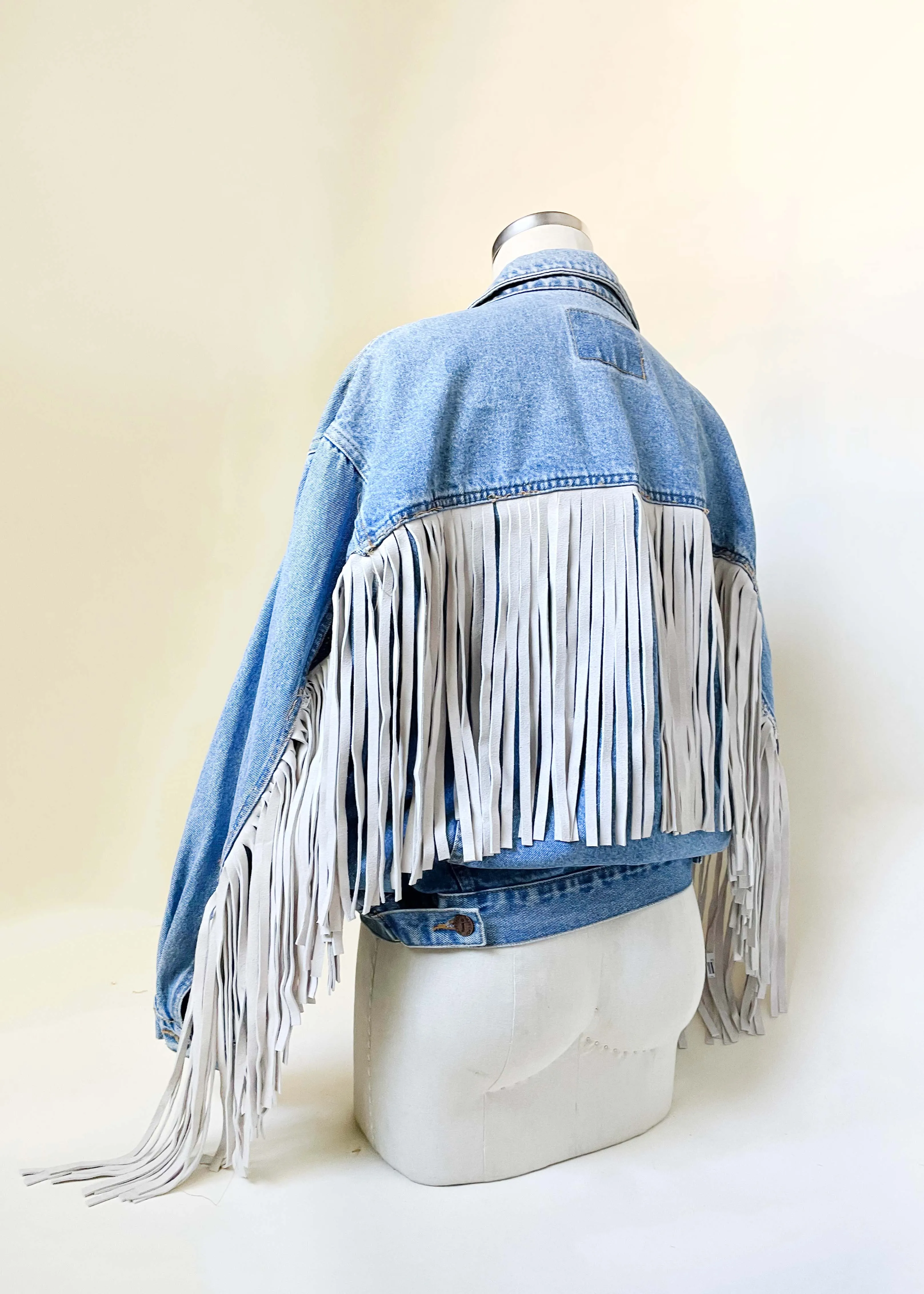 Denim Fringe Jacket