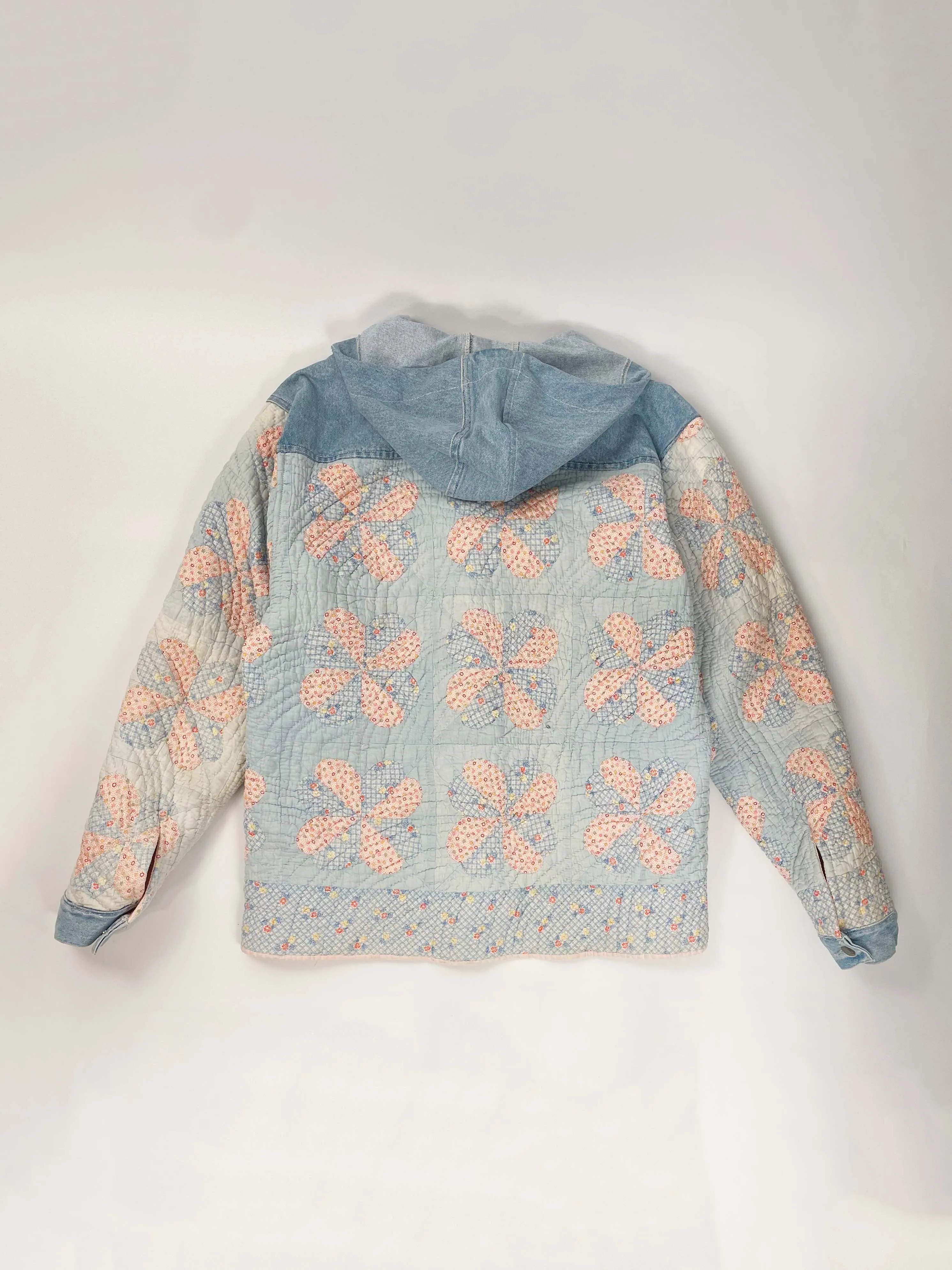 Denim Quilted Hoodie