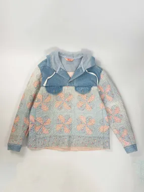 Denim Quilted Hoodie